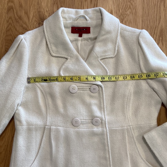 Coffee Shop Cream Colored Pea Coat - Picture 9 of 10